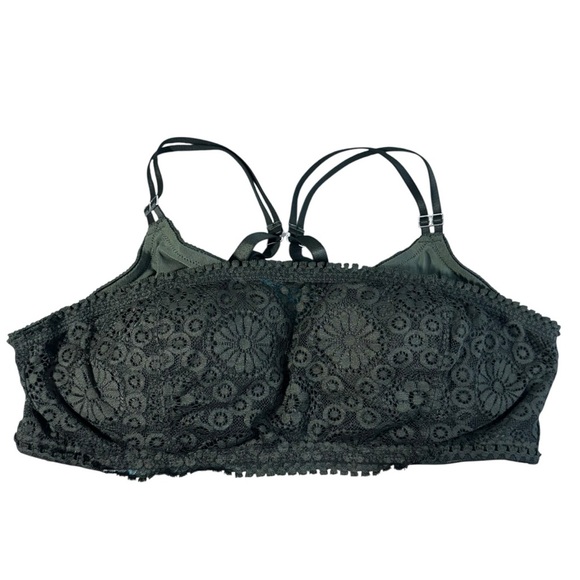 AERIE Dark Army Green Real Power Wireless Padded Bra Size 38C - Picture 1 of 9